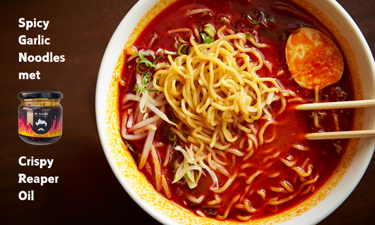 Noodles Spicy recept met Carolina Reaper Chrispy Oil