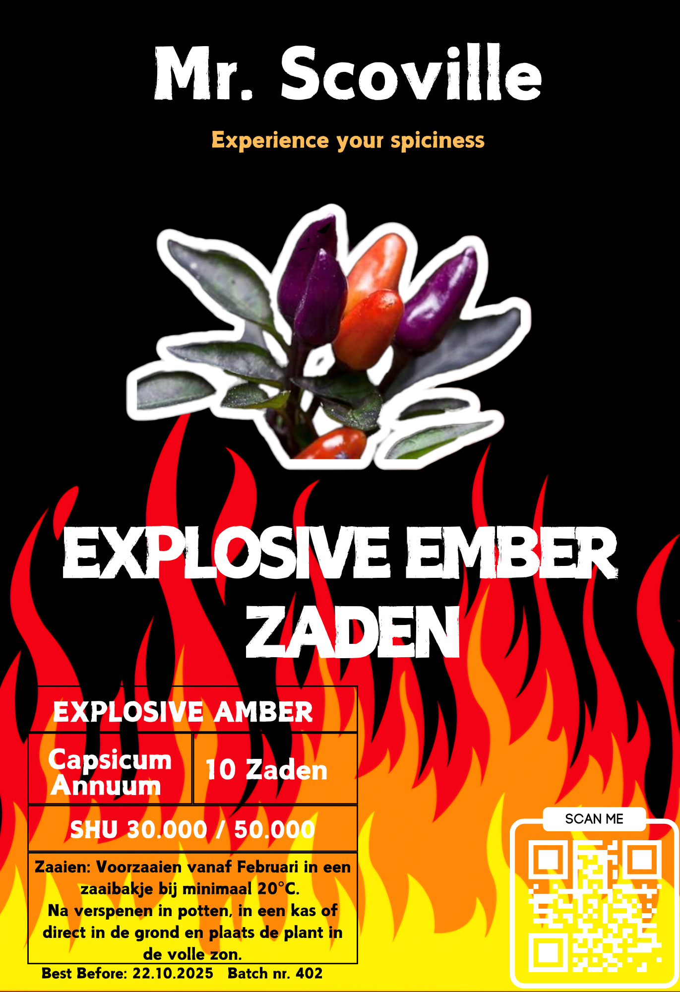 Explosive Ember zaden - 10 stuks - Mr.Scoville