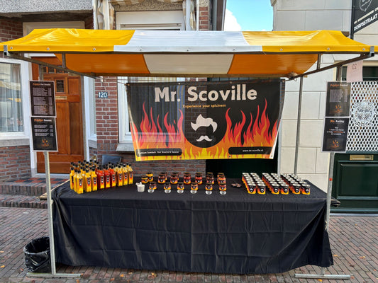 Geniet van een pittige kerst met Mr. Scoville op de Home Made Kerst Markt!