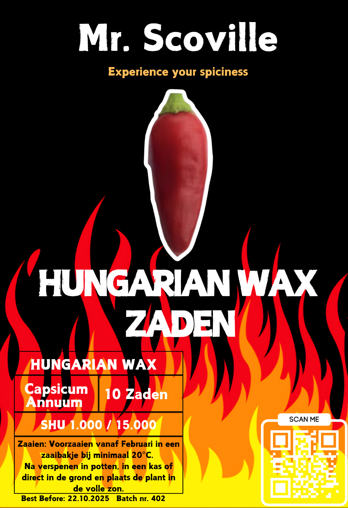 Hungarian Wax Pepper zaden - 10 stuks